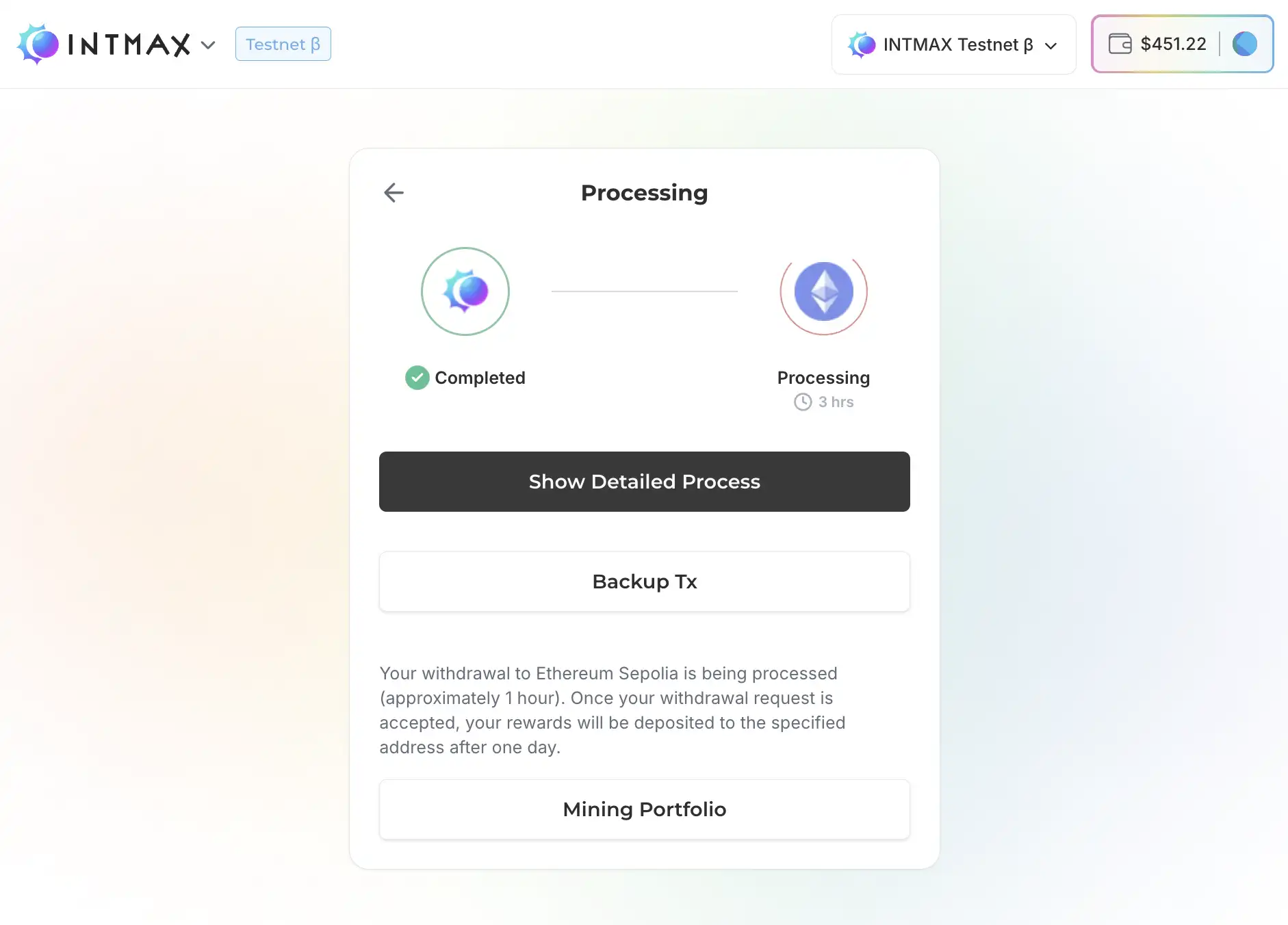 Withdraw Rest Amount