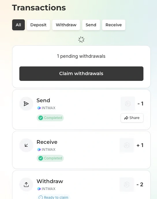 Check Transaction History