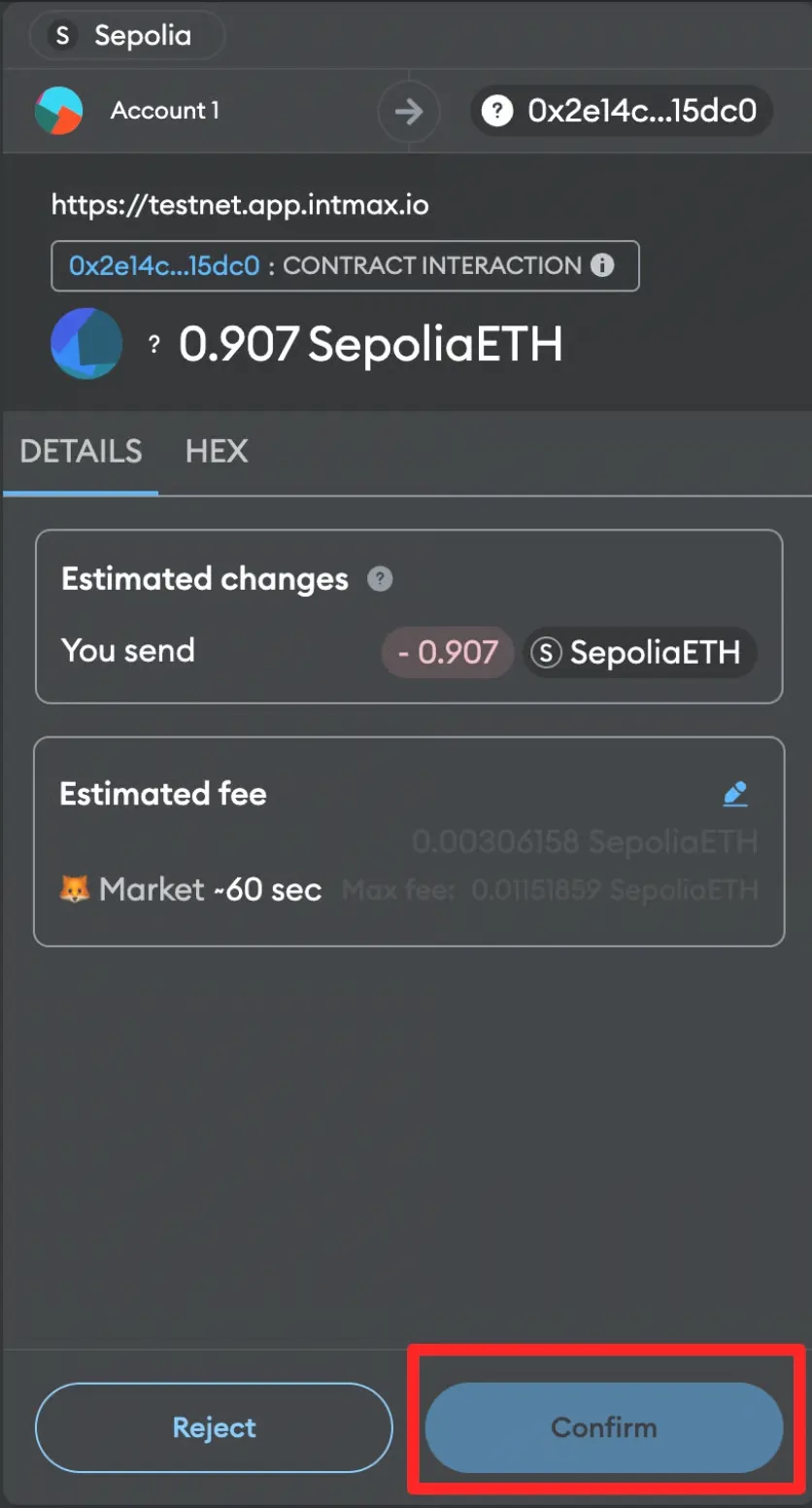 Deposit to INTMAX Network